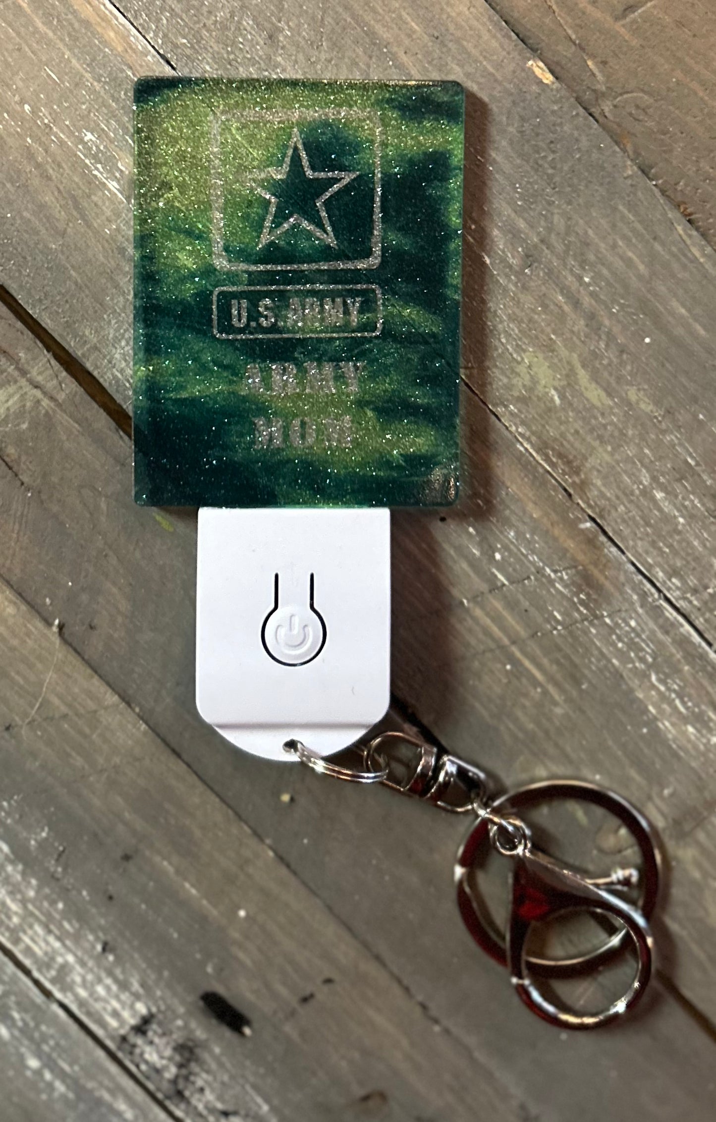 Army LED Light up Keychain
