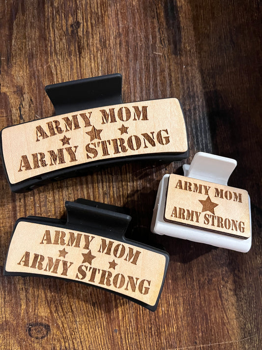 Army Hairclips - Medium 3"