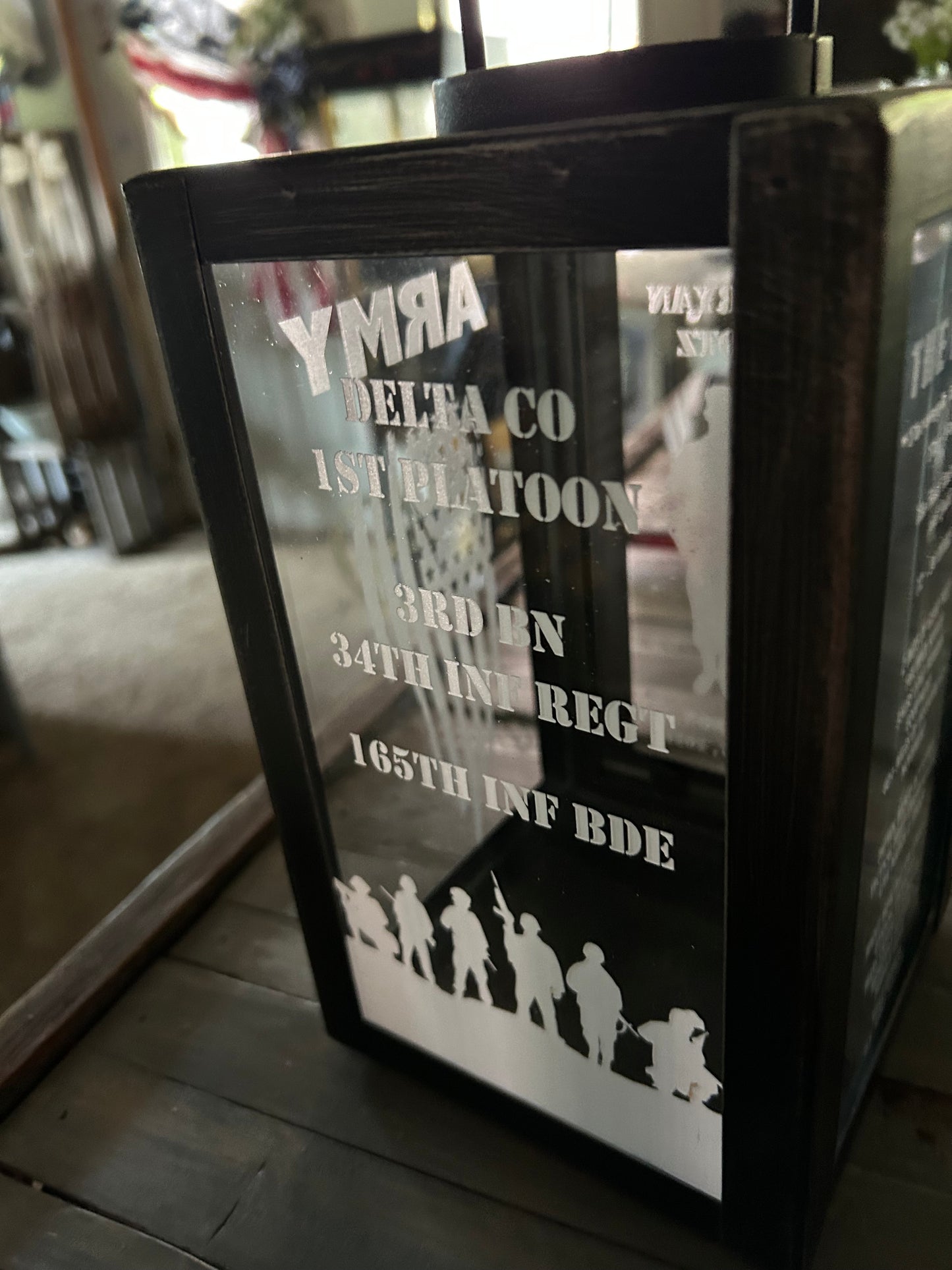 LED Etched Forge Lantern