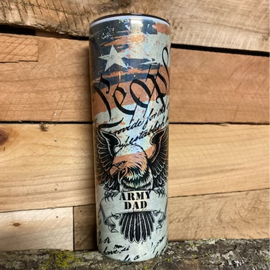 We The People Army Dad Skinny Tumbler