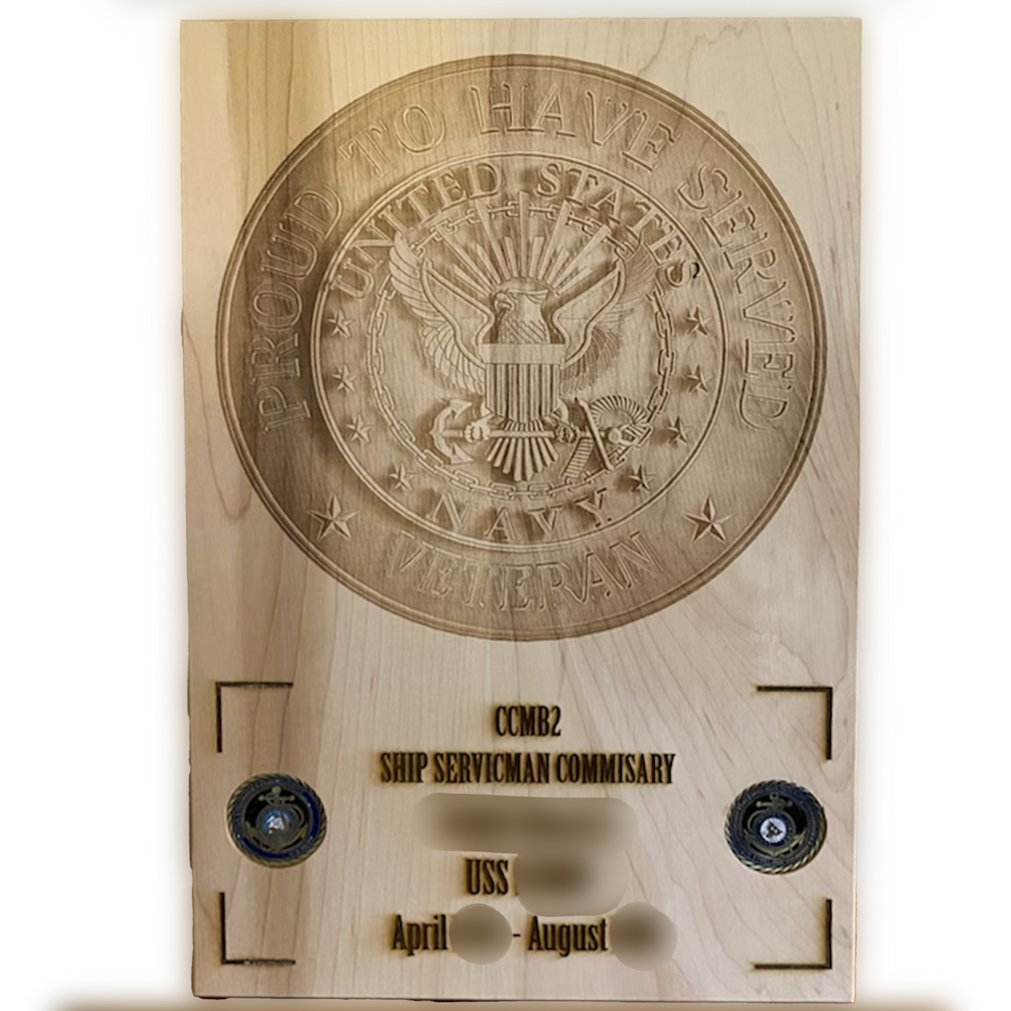 Proud To Have Served | Navy Veteran Plaque