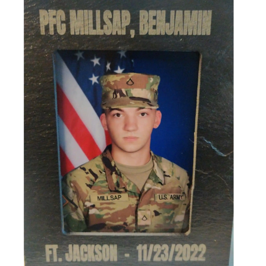 Slate Military Basic Training Photo Frame