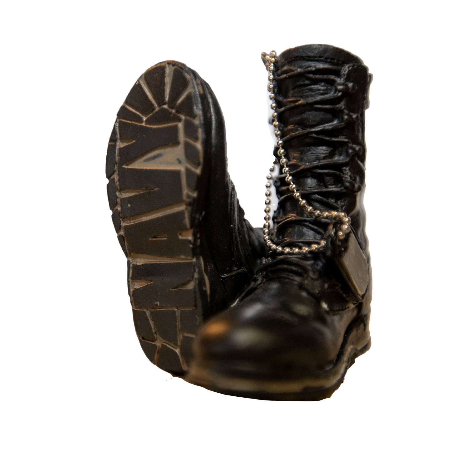 Military Boots Ceramic Christmas Ornaments